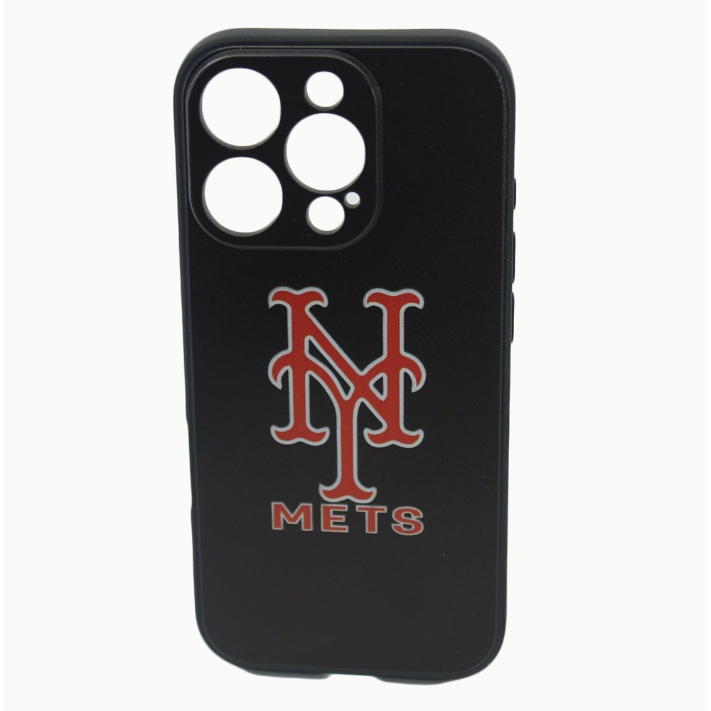 Unbranded New York‎ Mets iPhone 16 Pro Case Black MLB Baseball Logo Phone Cover